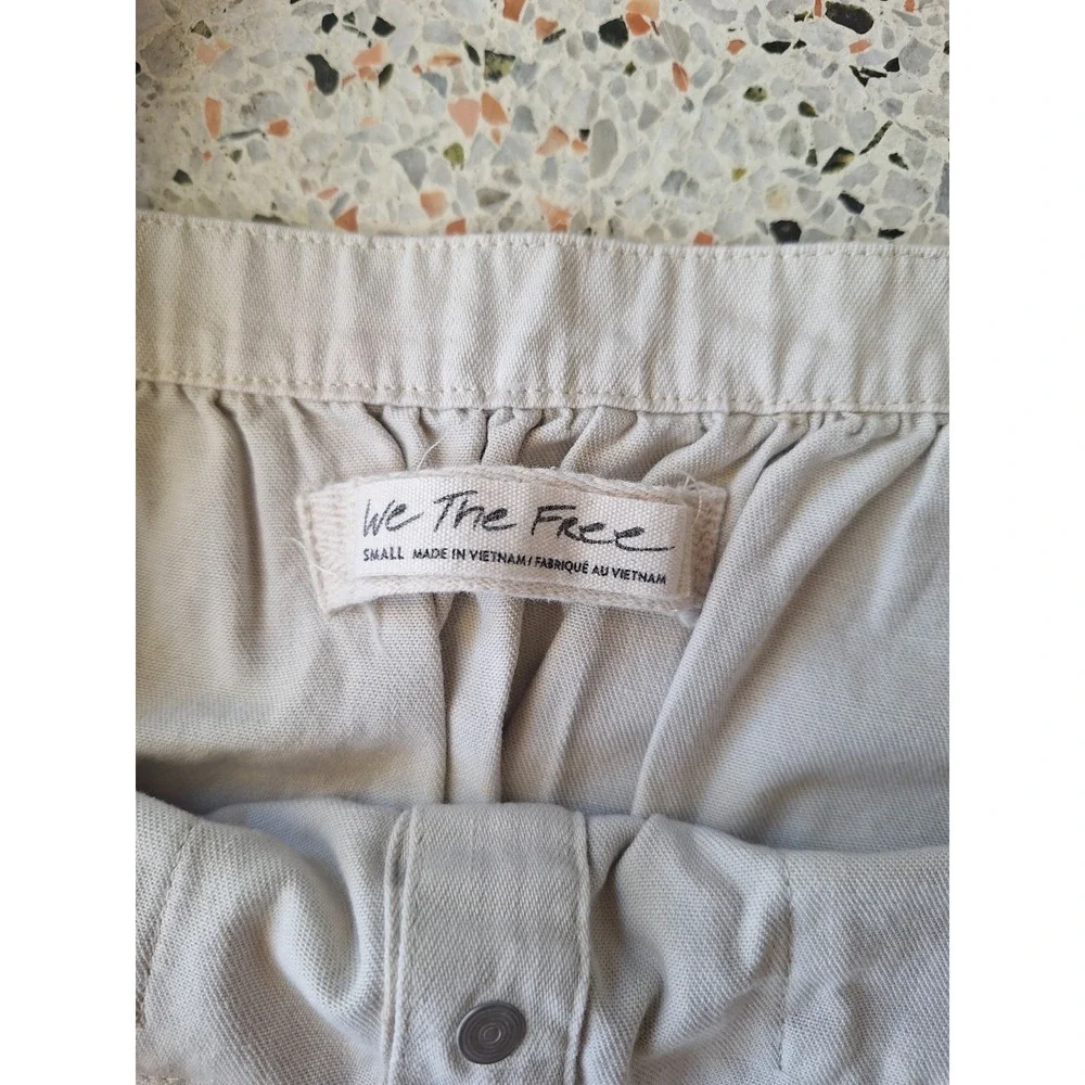 48 Free People Palm Desert Solid Denim Top